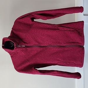 Under Armour burgundy fitted zip up XS